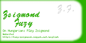 zsigmond fuzy business card