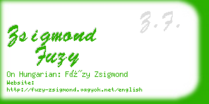 zsigmond fuzy business card